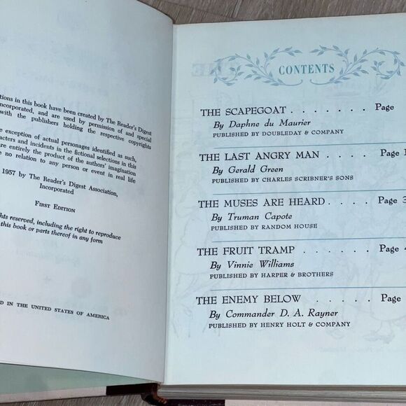 Reader’s Digest Condensed Books, Volume 2, Hardcover 5 Stories Vintage 1957 - Picture 6 of 13